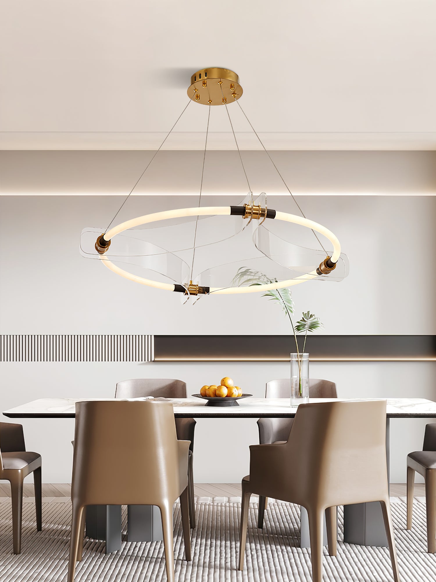 Four Acrylics Round Chandelier - Lumpaz