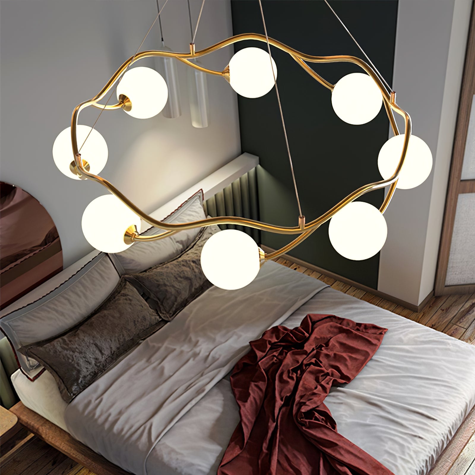 Circular Wave Chandelier - Lumpaz