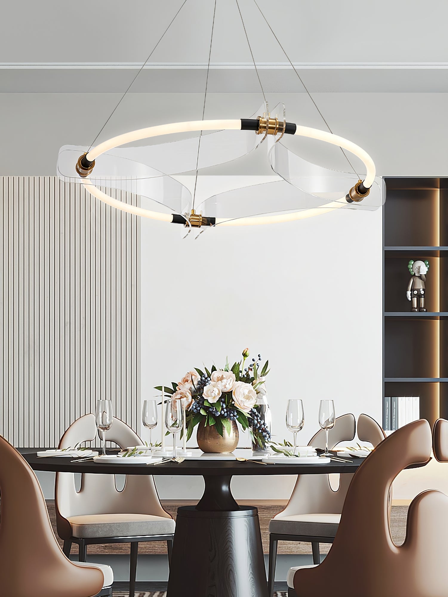 Four Acrylics Round Chandelier - Lumpaz