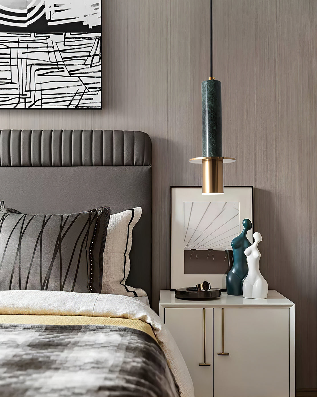 Marble Cylinder Pendant Light - Lumpaz