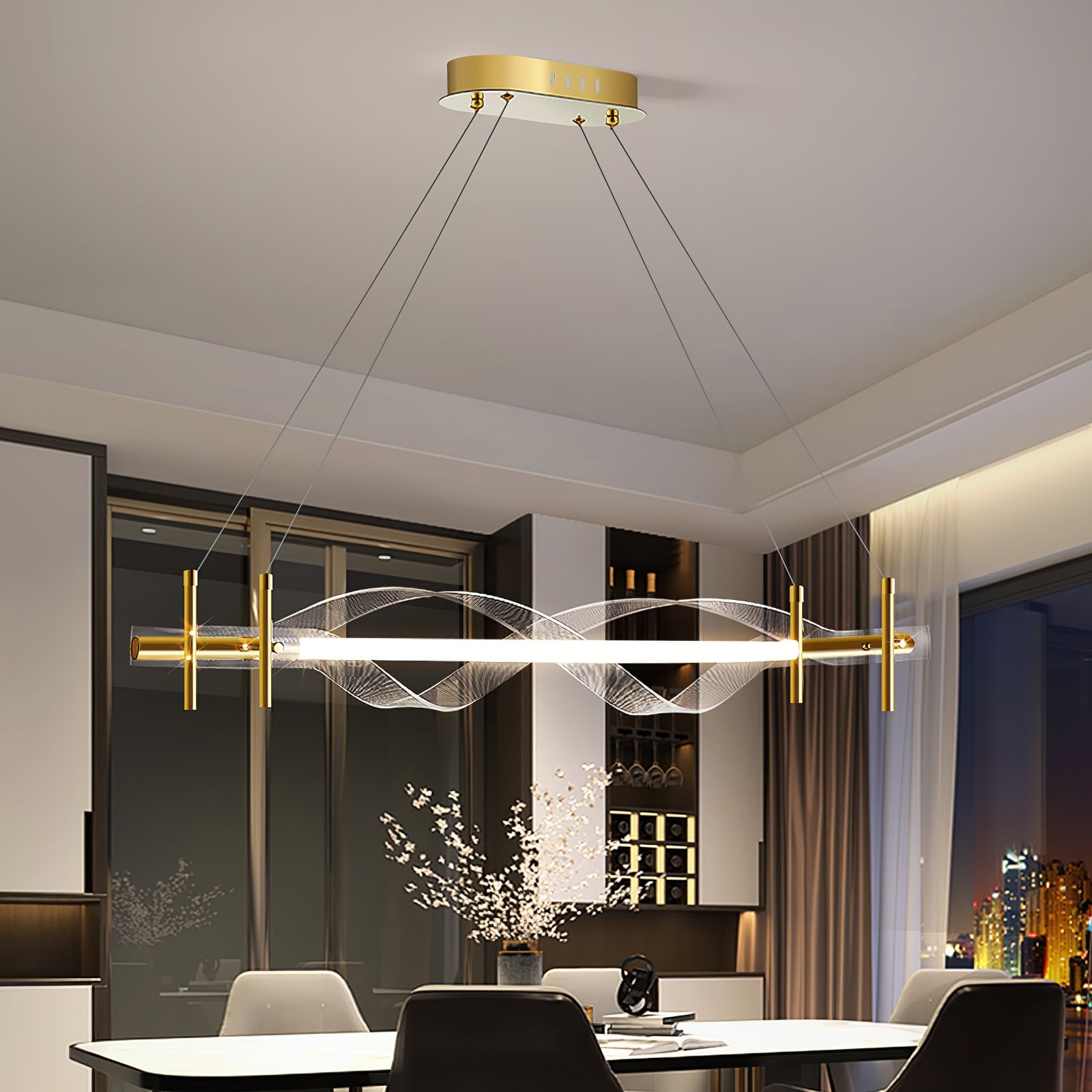Morae Acrylic Chandelier - Lumpaz