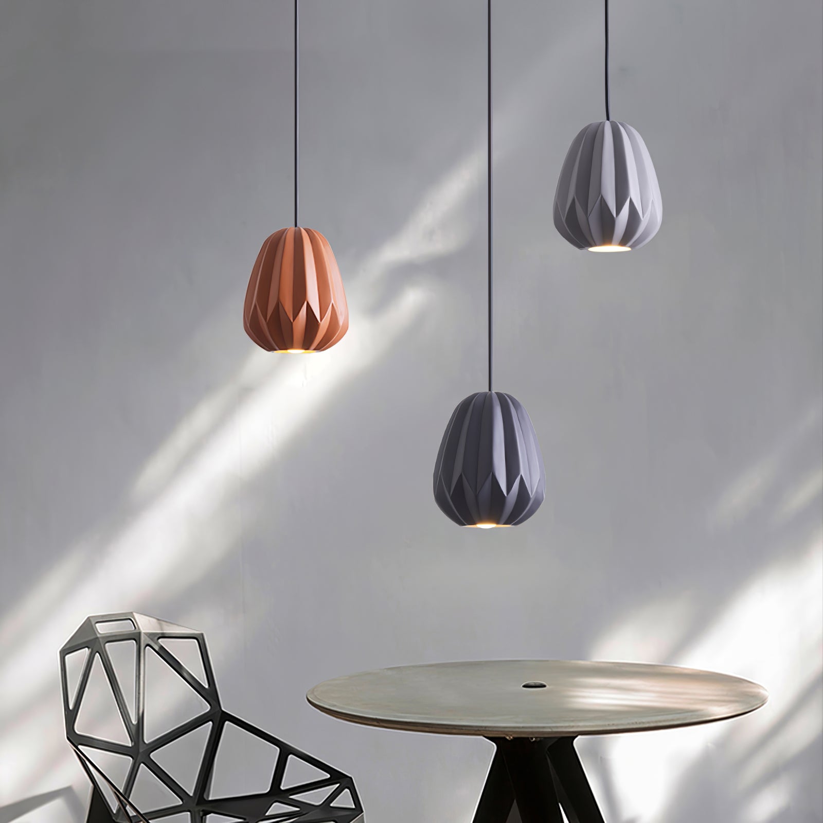 Papaya Resin Pendant Lamp - Lumpaz