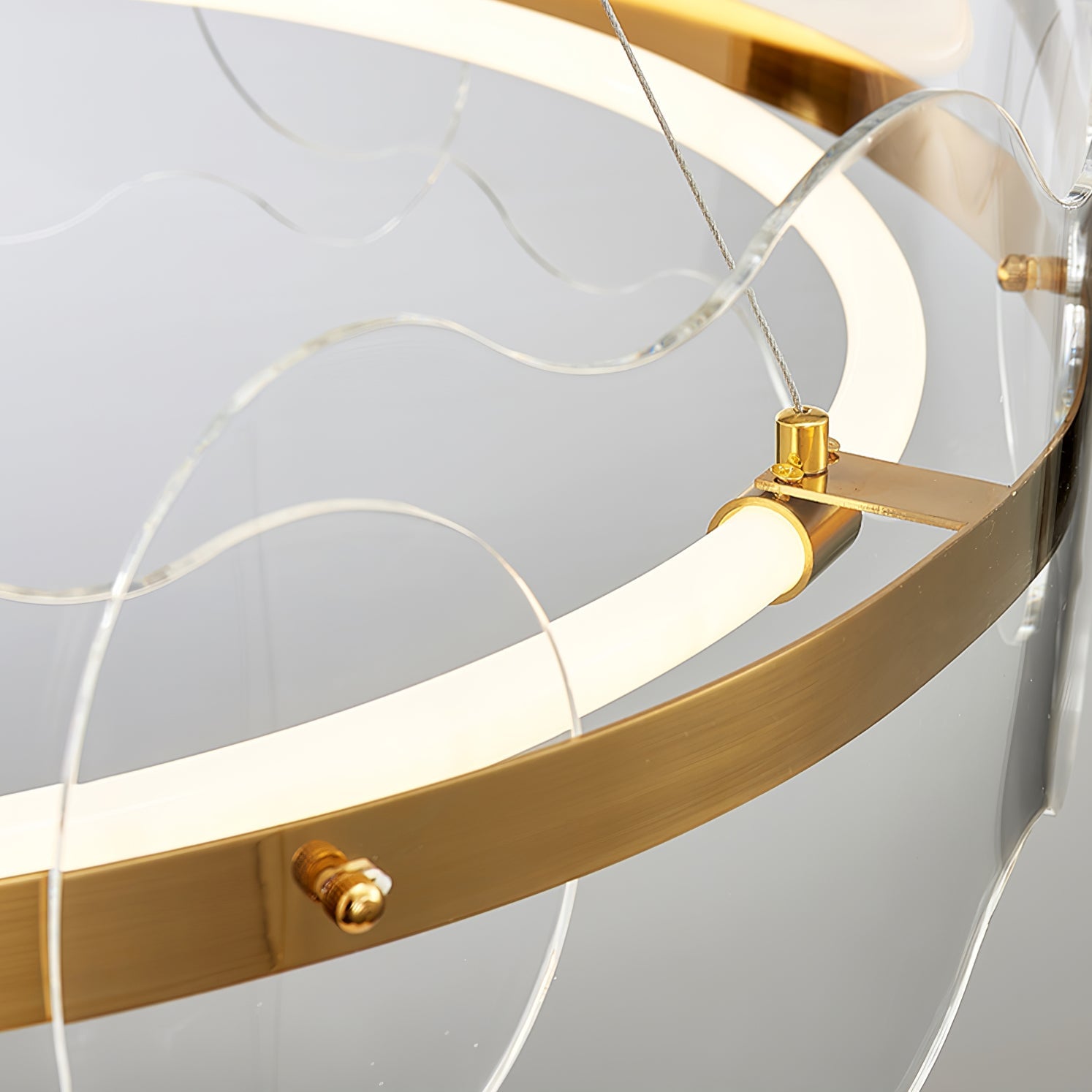 Acrylic Wave Chandelier - Lumpaz