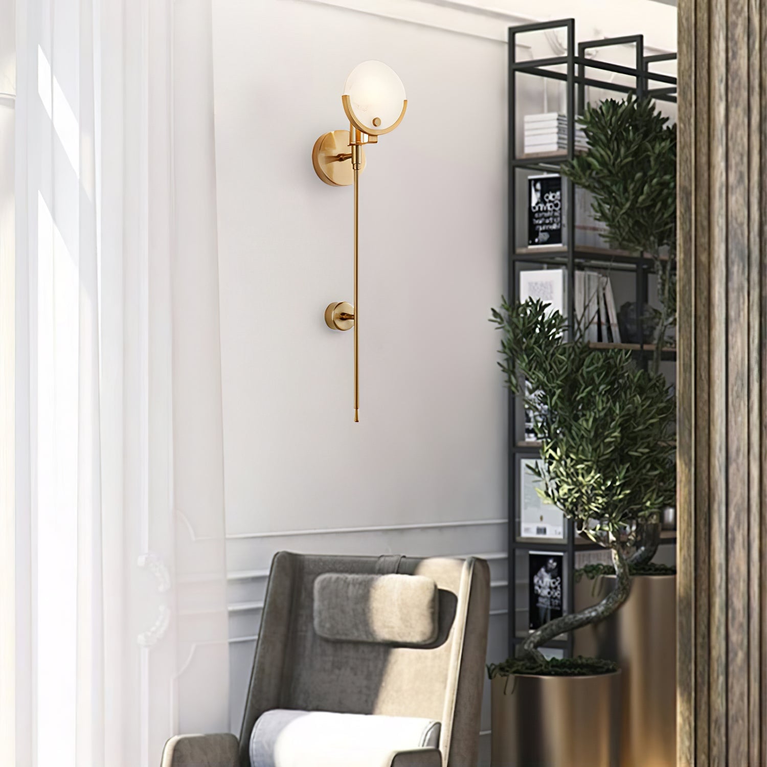 Ava Brass Wall Lamp - Lumpaz
