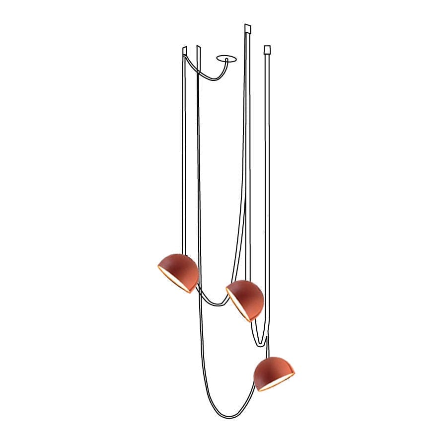 Light Rail Semispheres Leather Pendant Lamp - Lumpaz