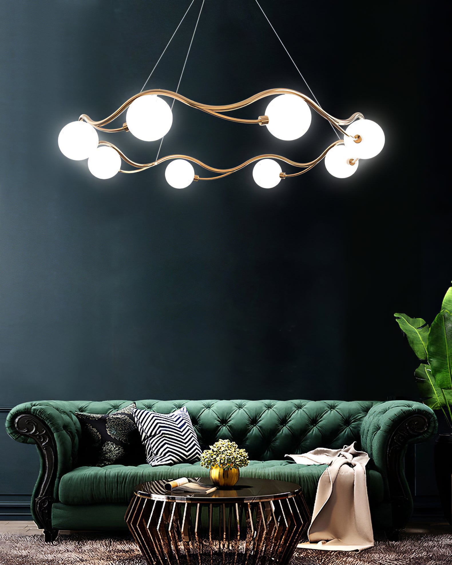 Circular Wave Chandelier - Lumpaz