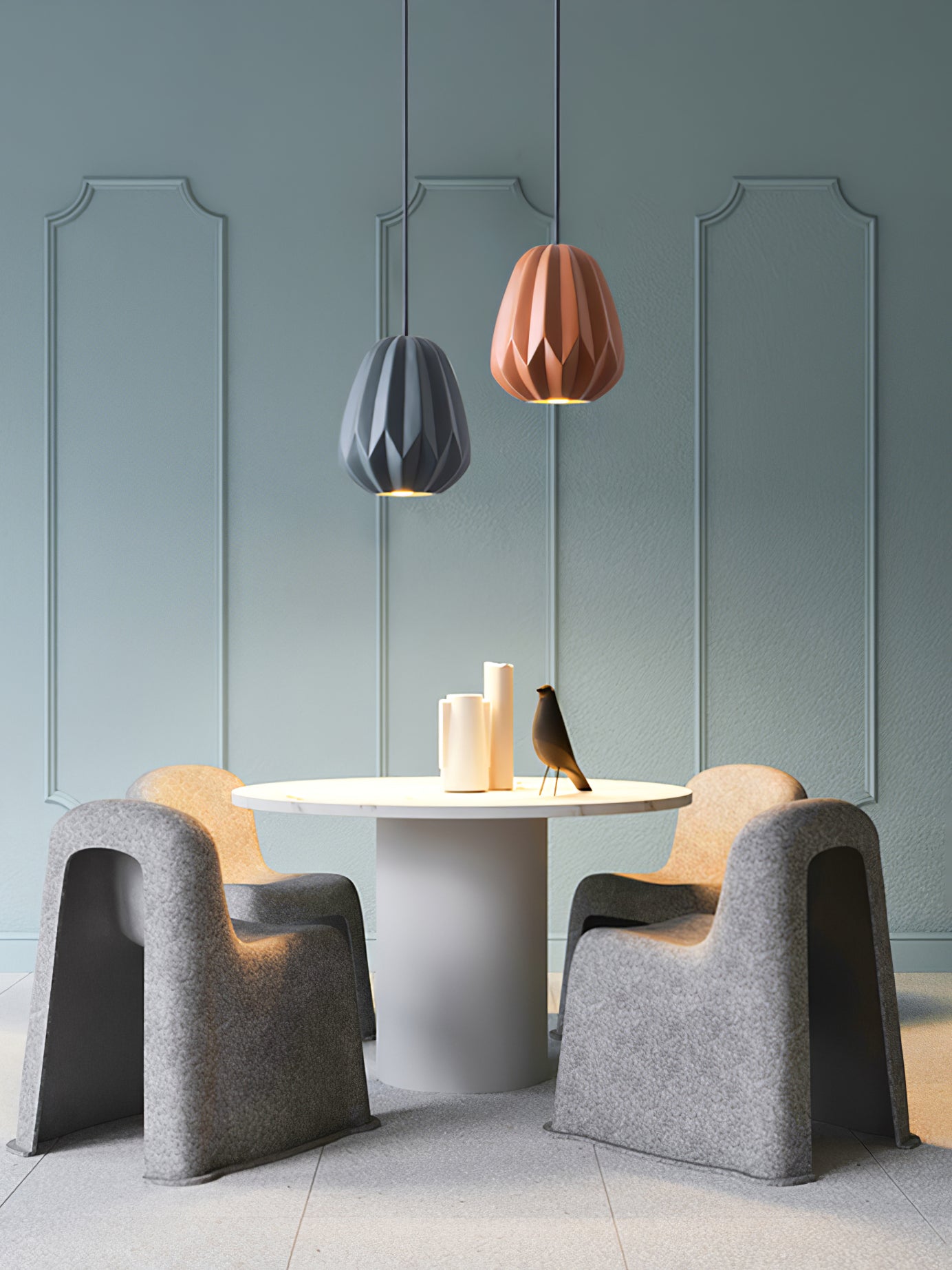 Papaya Resin Pendant Lamp - Lumpaz