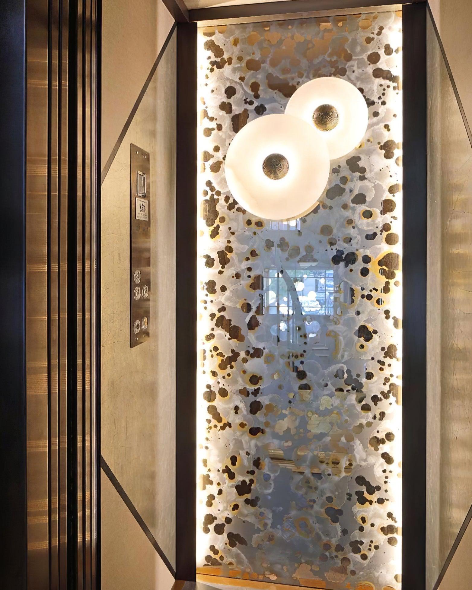 Round Alabaster Combination Wall Lamp - Lumpaz