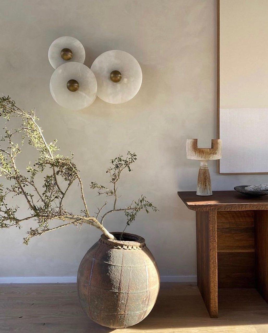 Round Alabaster Combination Wall Lamp - Lumpaz