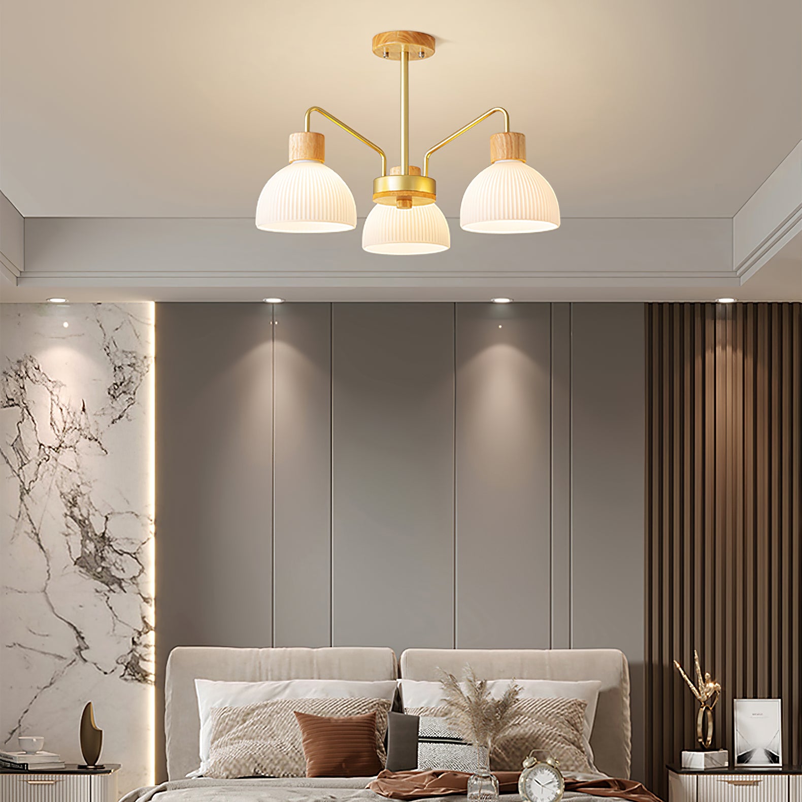 Ribbed Chandelier - Lumpaz