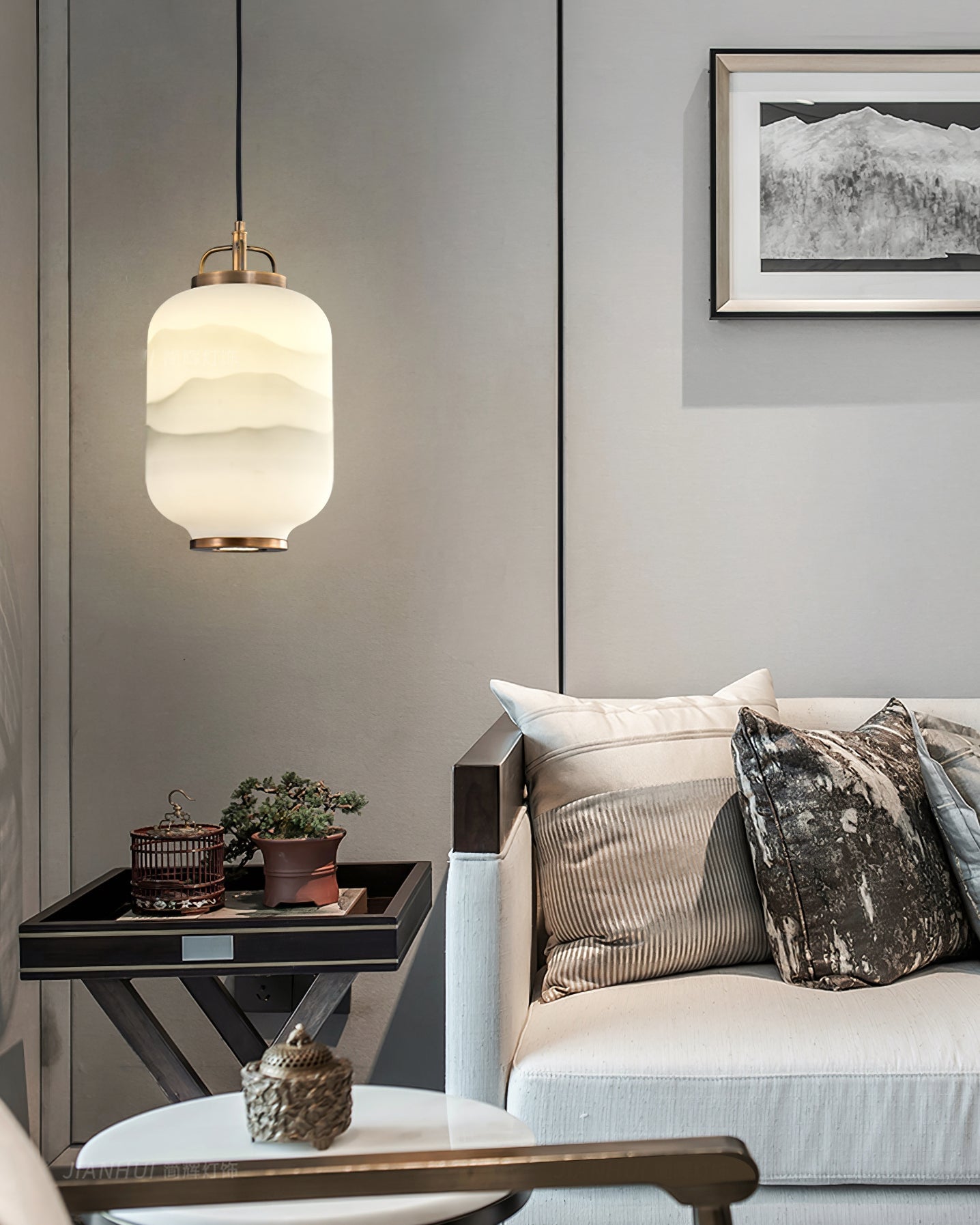 Ezio Tall Mini Glass Pendant Lamp - Lumpaz