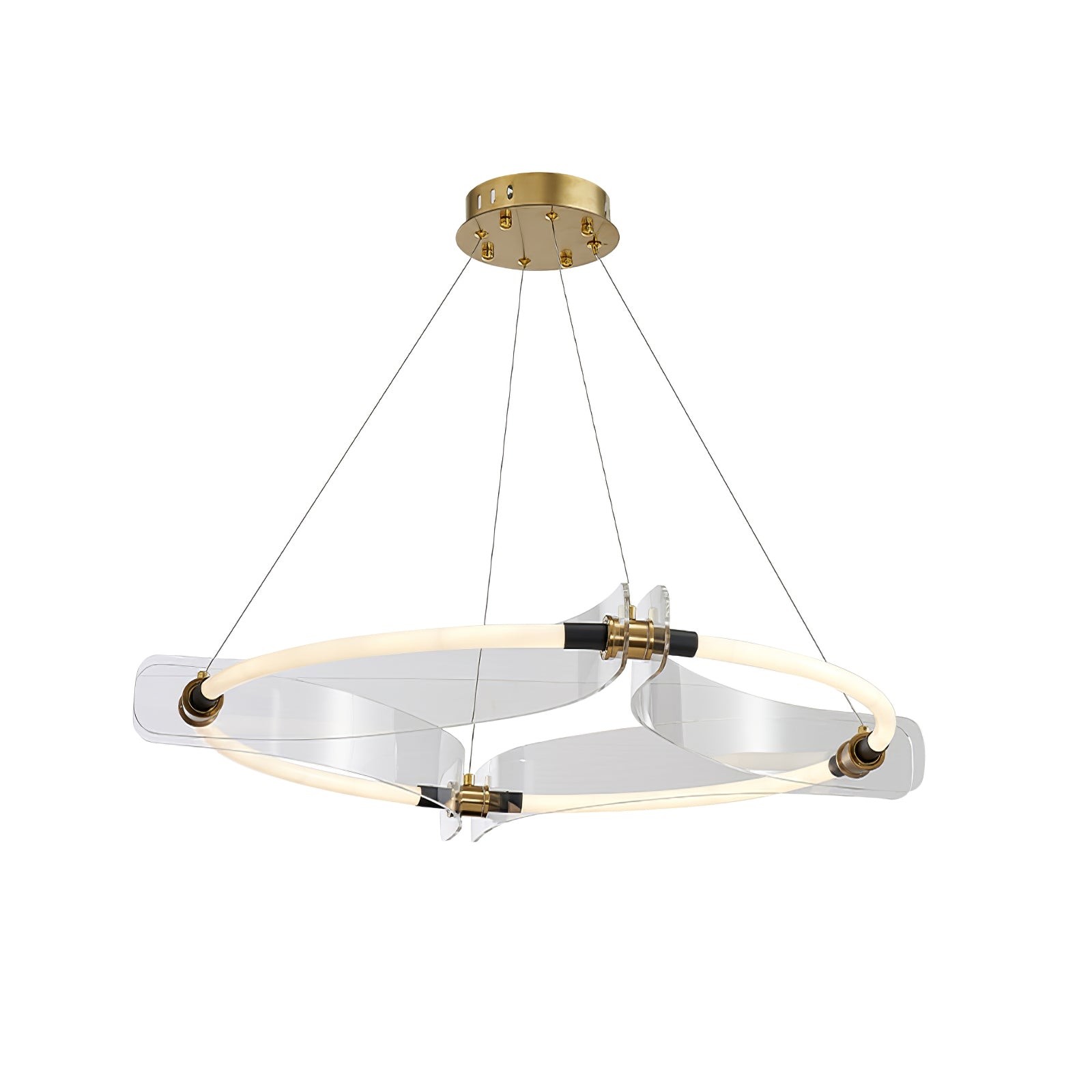 Four Acrylics Round Chandelier - Lumpaz