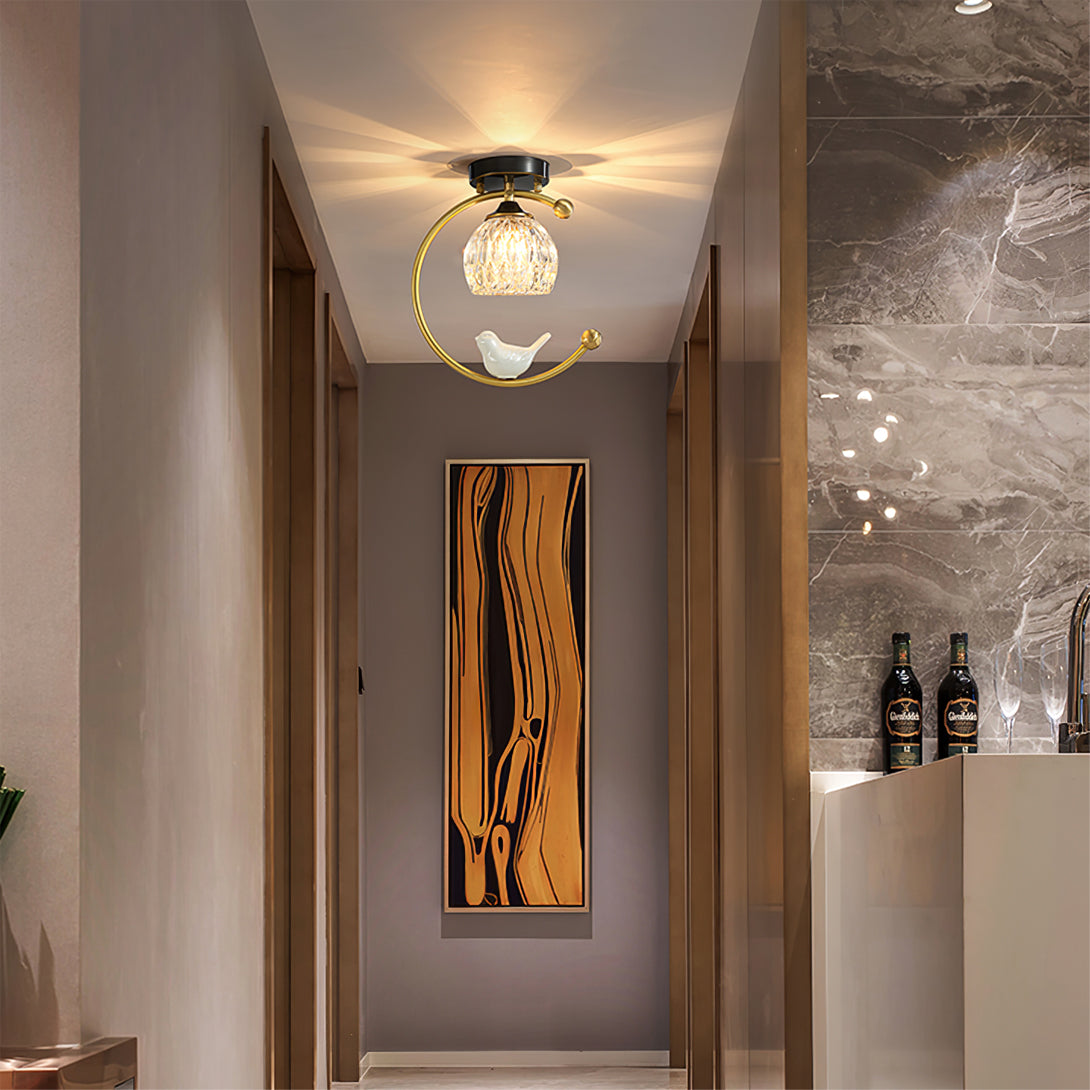 Ceramic Bird Ceiling Lamp - Lumpaz