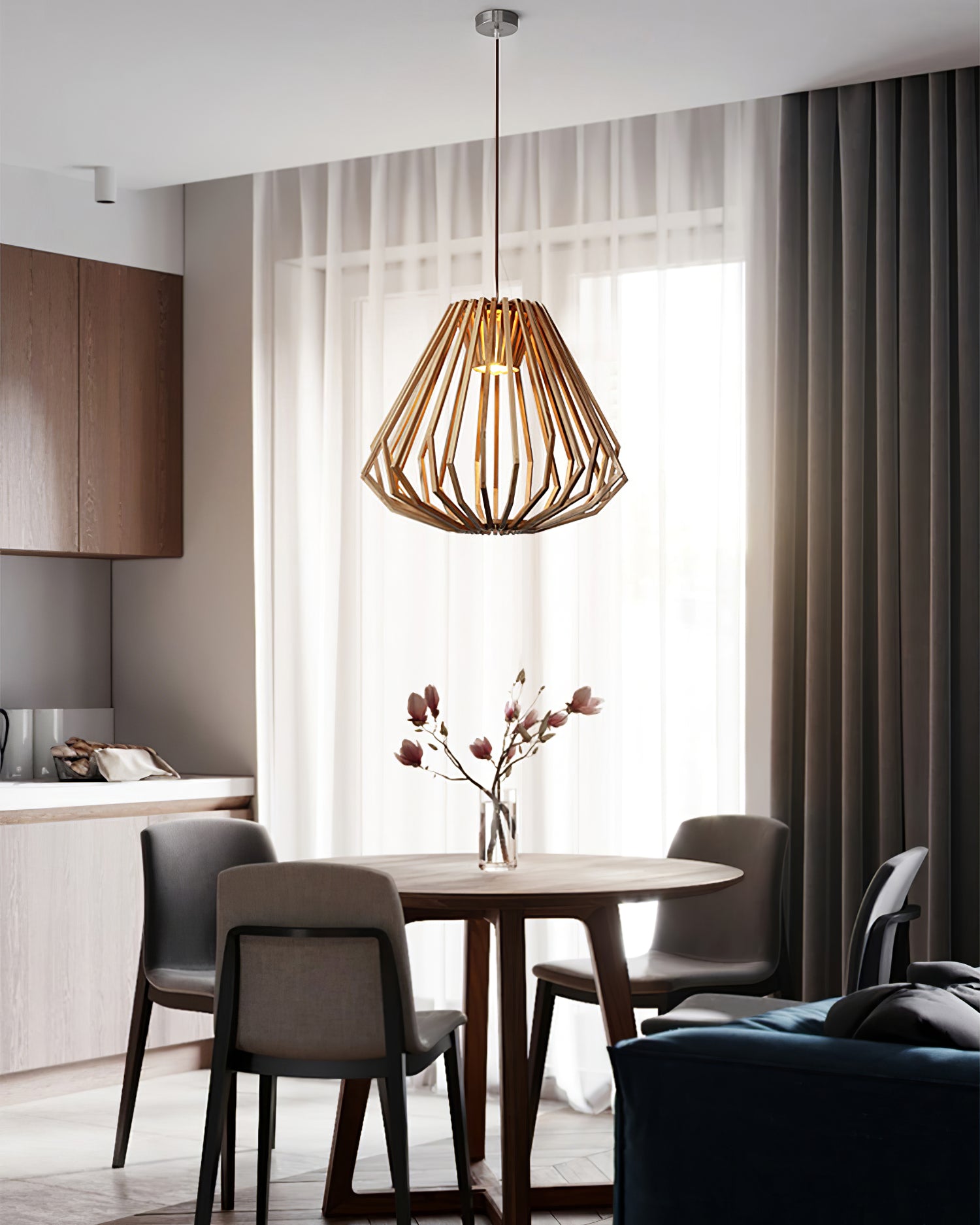 Wood Cage Pendant Lamp - Lumpaz