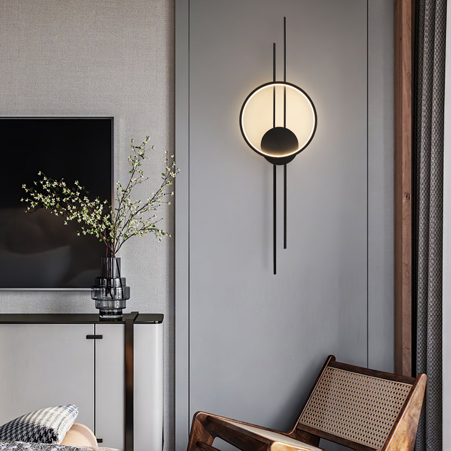 Circle And Line Wall Lamp - Lumpaz
