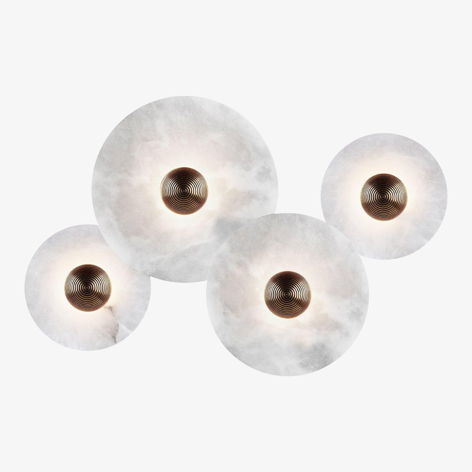 Round Alabaster Combination Wall Lamp - Lumpaz