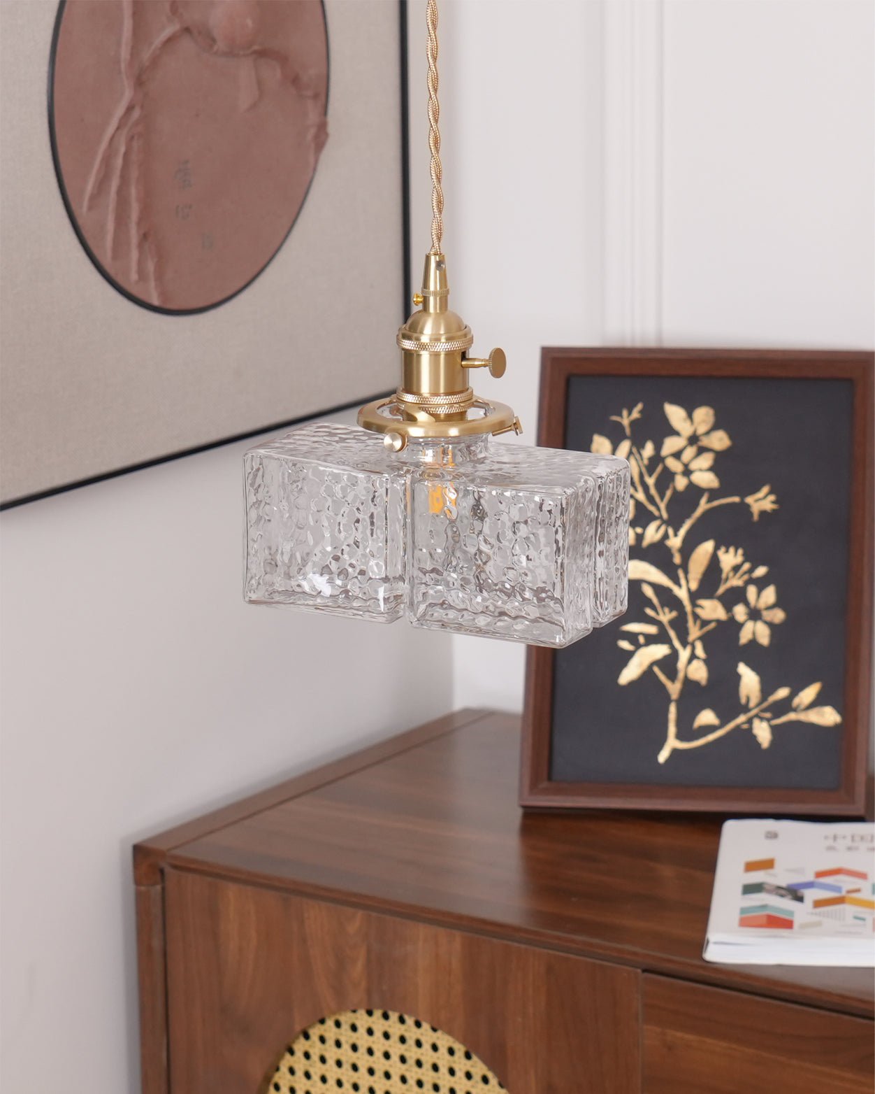 Jewel Glass Brass Pendant Light - Lumpaz