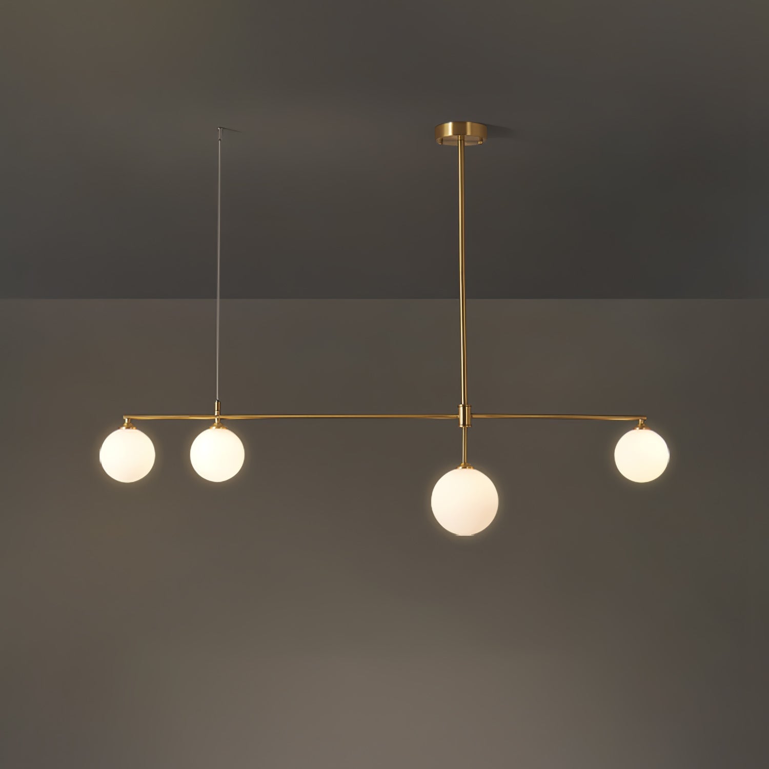 Brass Globe Chandelier - Lumpaz