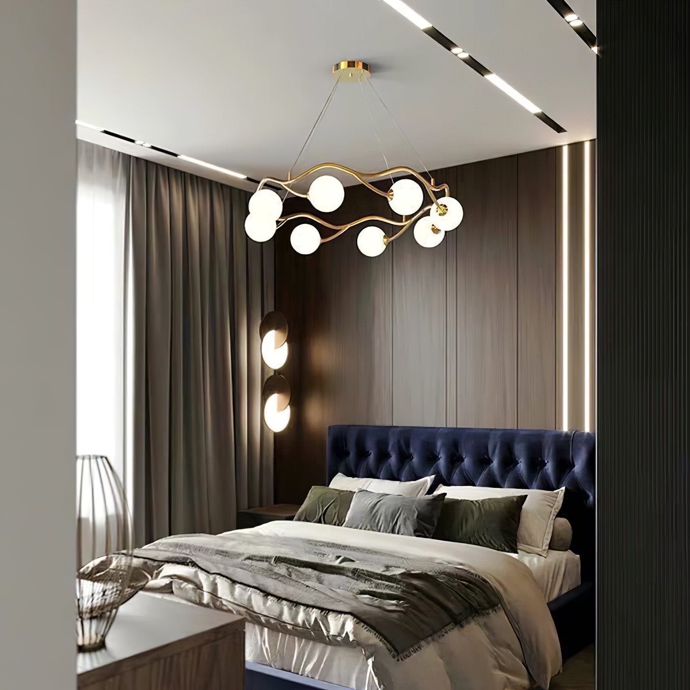 Circular Wave Chandelier - Lumpaz