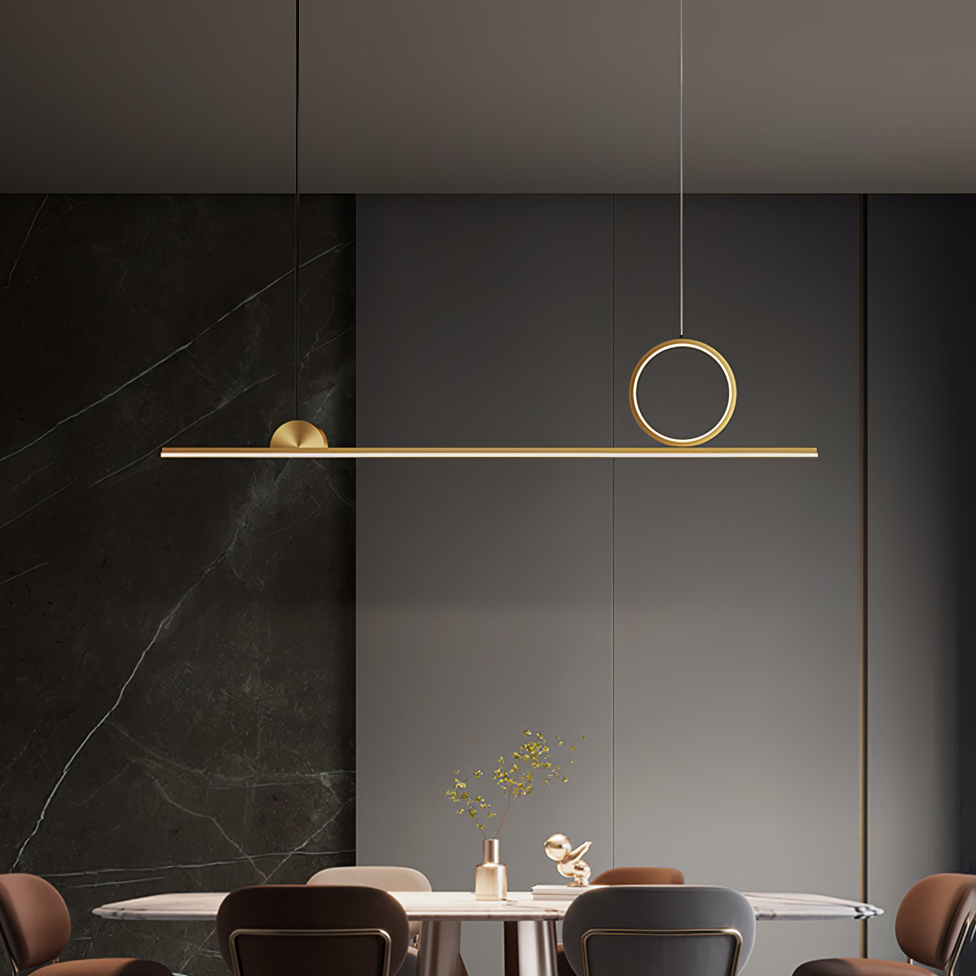 Circle Linear Pendant Lamp - Lumpaz