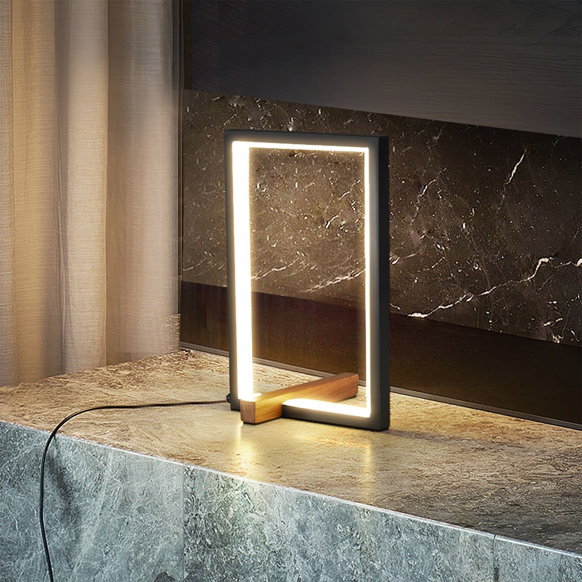 Mire Wood Table Lamp - Lumpaz