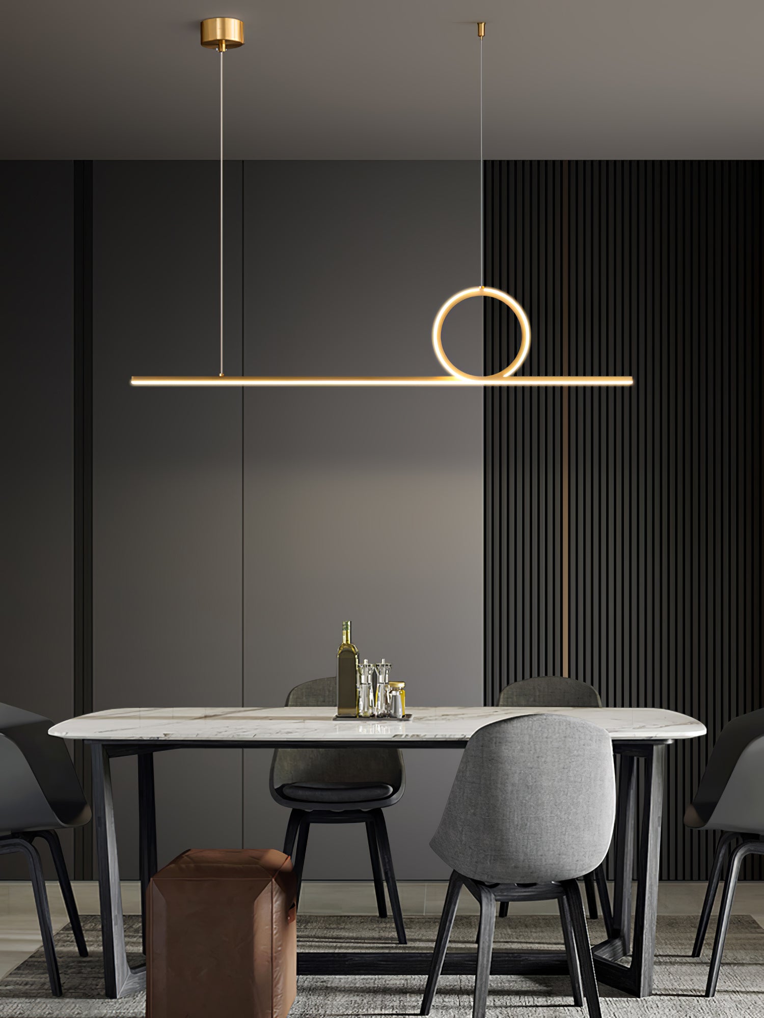 Centre Loop Linear Pendant Lamp - Lumpaz