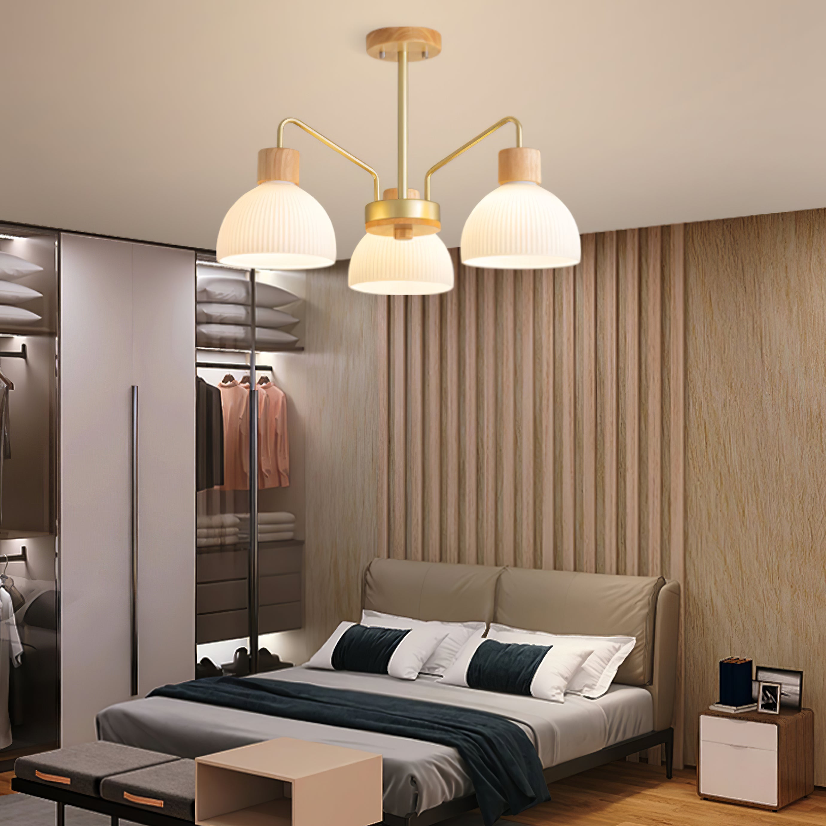 Ribbed Chandelier - Lumpaz