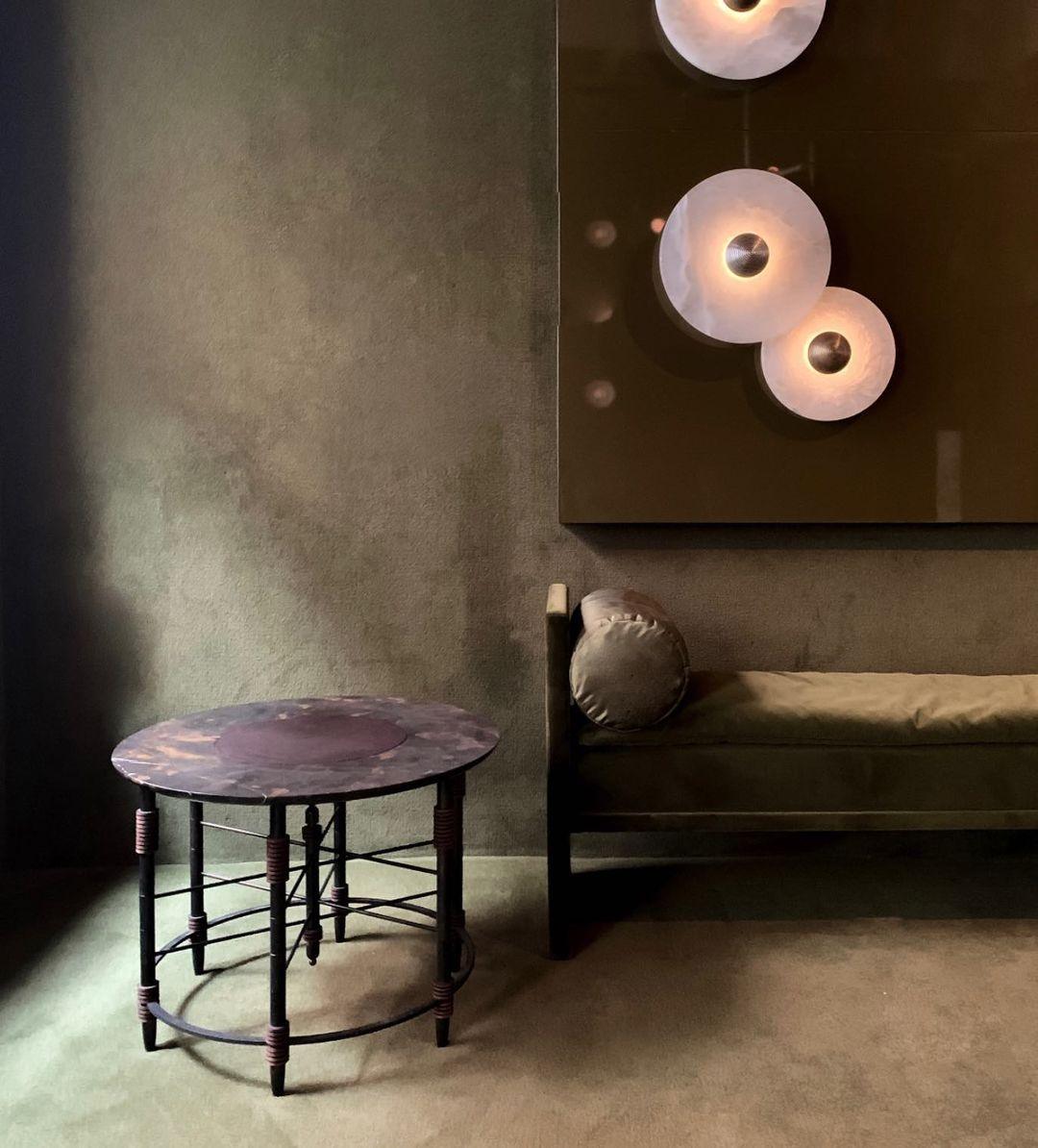 Round Alabaster Combination Wall Lamp - Lumpaz