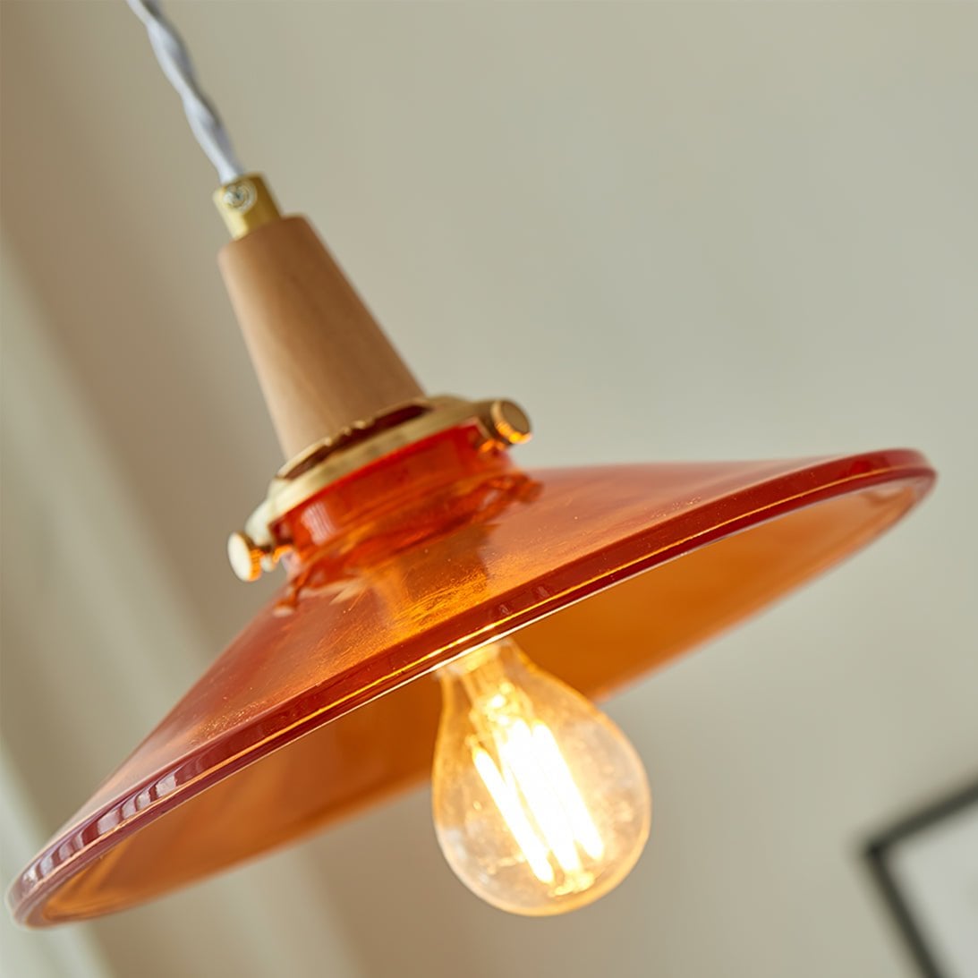 Orange Glass Pendant Lamp - Lumpaz