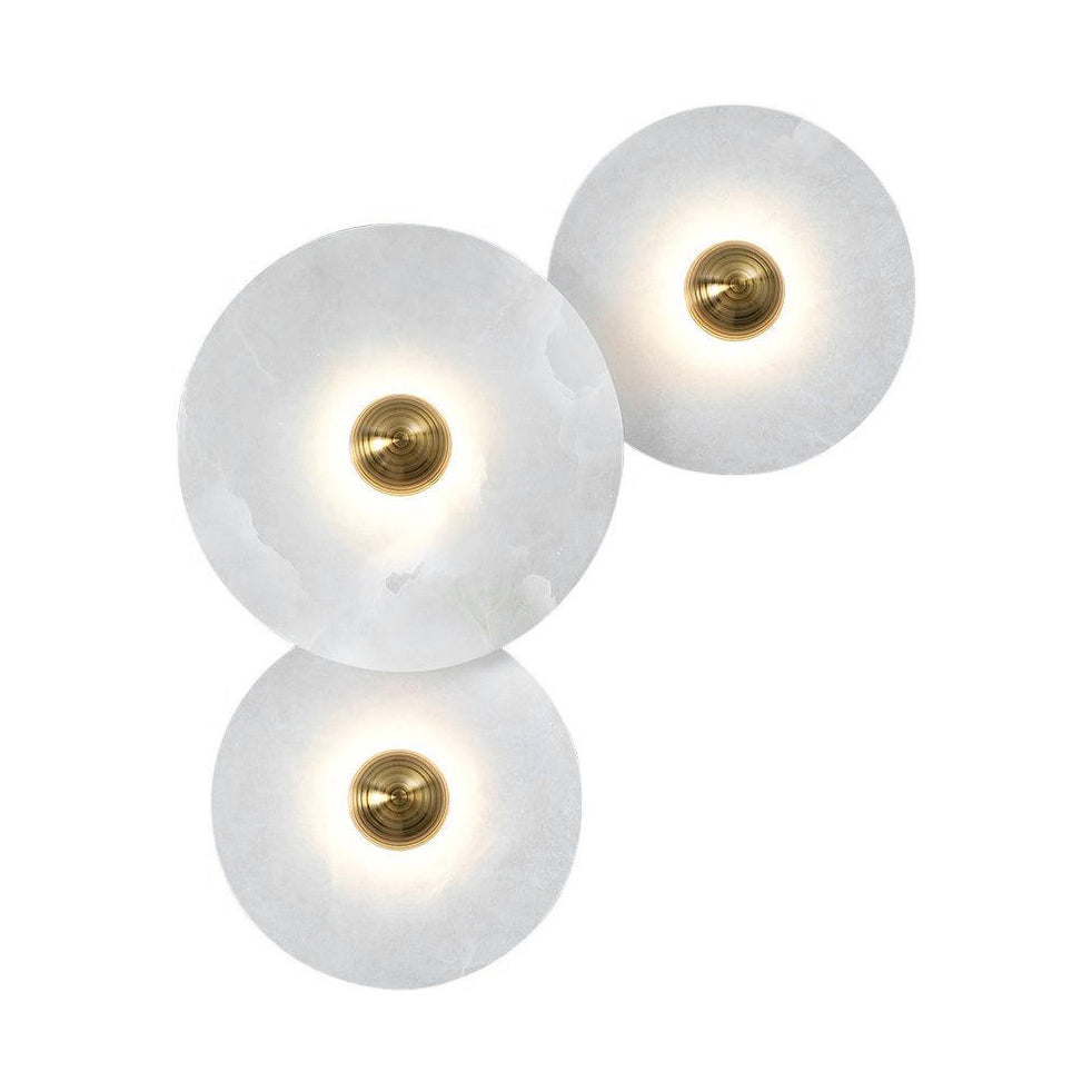 Round Alabaster Combination Wall Lamp - Lumpaz