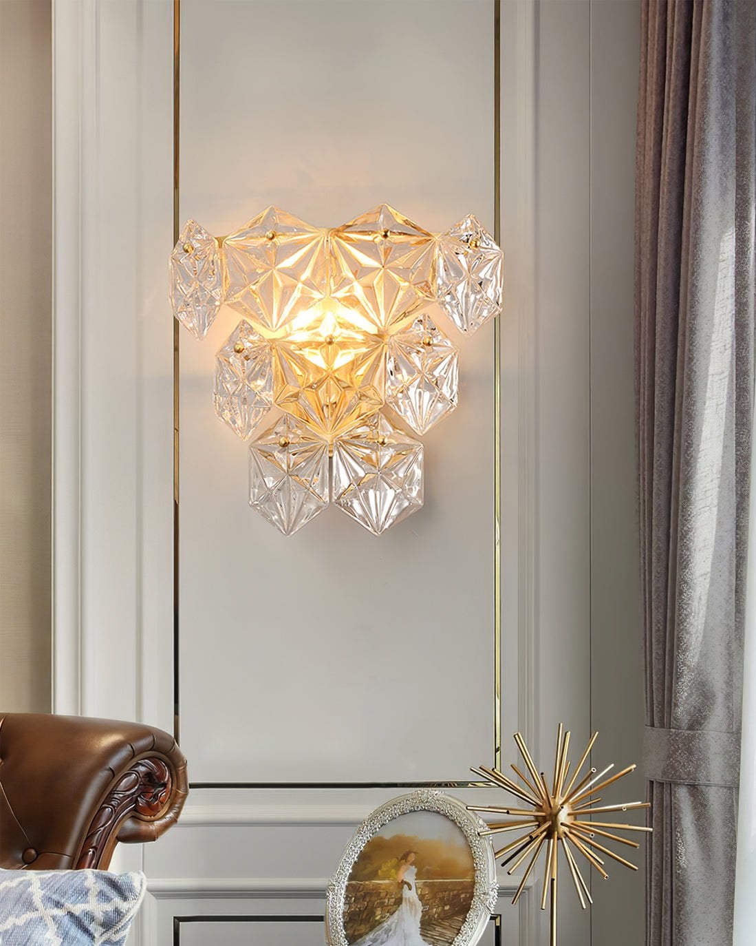Snowflake Glass Wall Lamp - Lumpaz