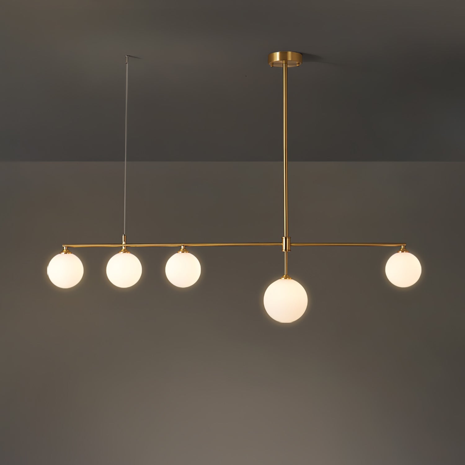 Brass Globe Chandelier - Lumpaz