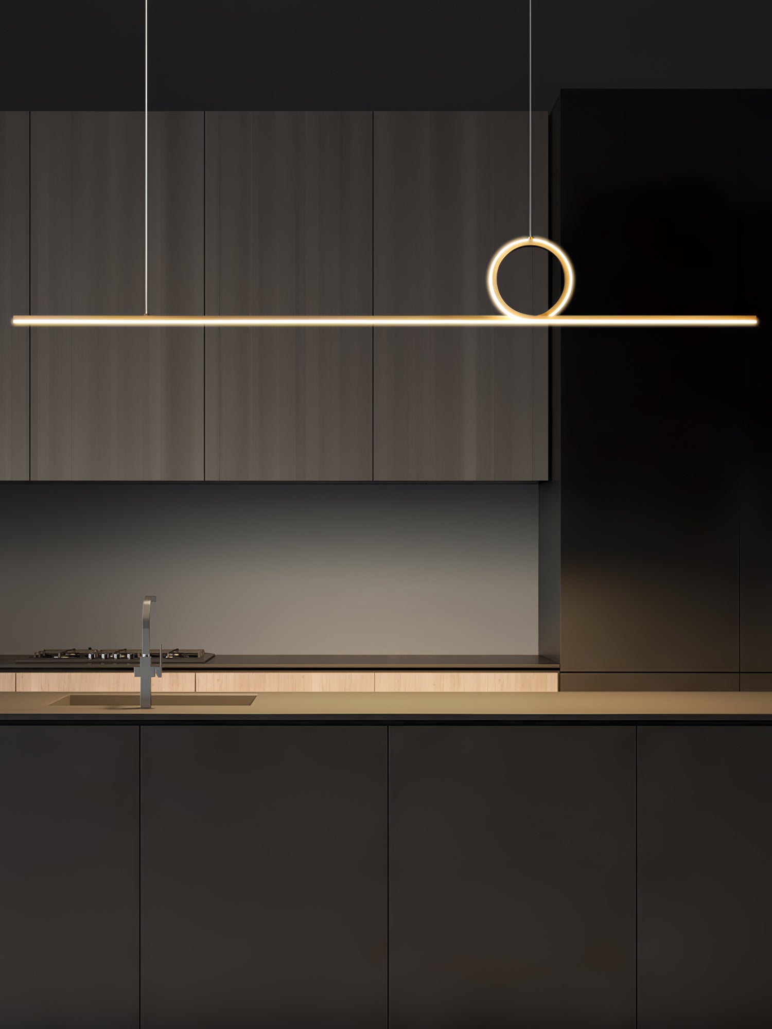 Centre Loop Linear Pendant Lamp - Lumpaz