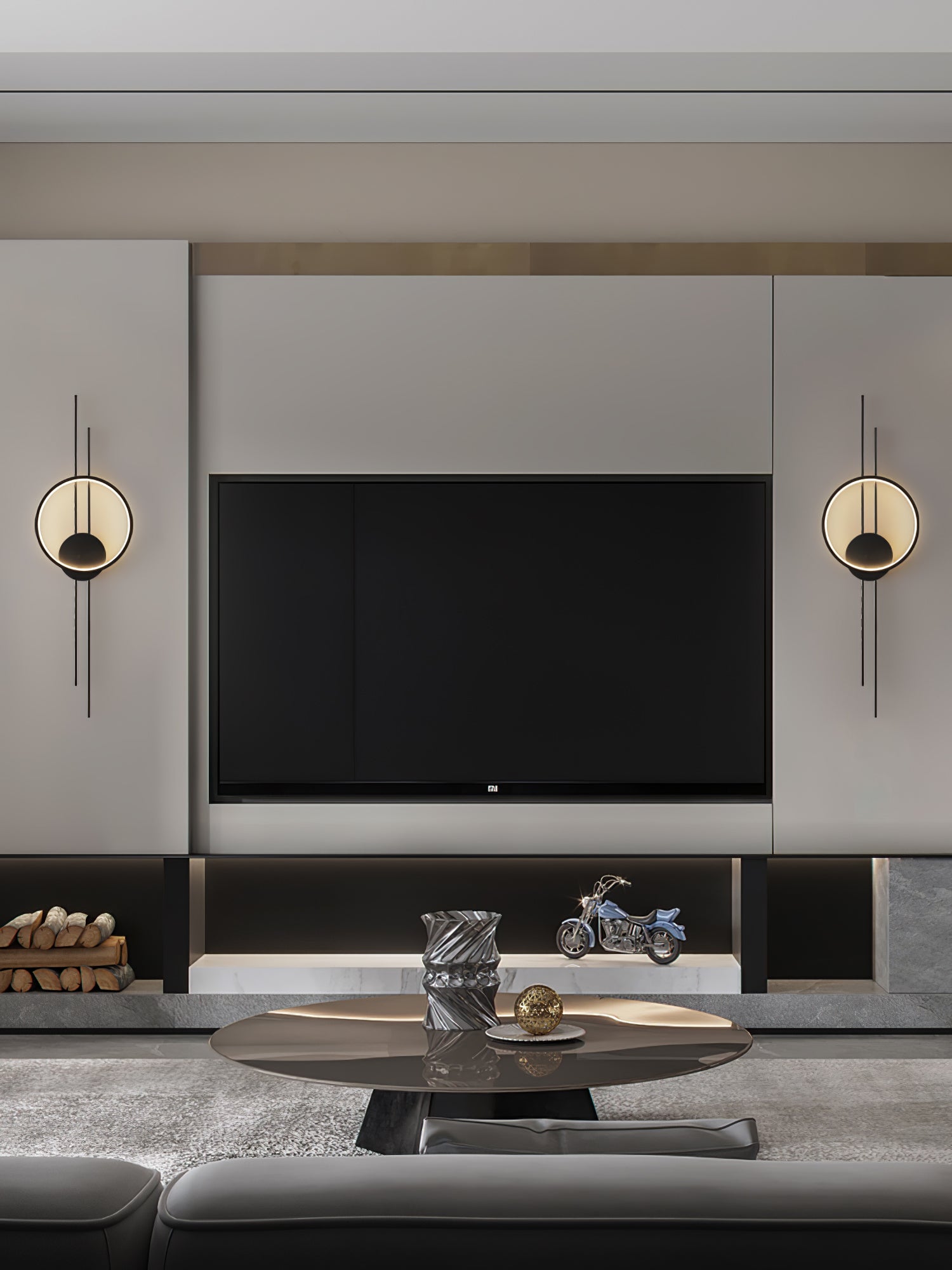 Circle And Line Wall Lamp - Lumpaz