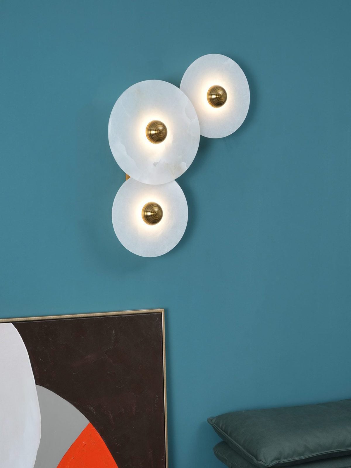 Round Alabaster Wall Lamp - Lumpaz