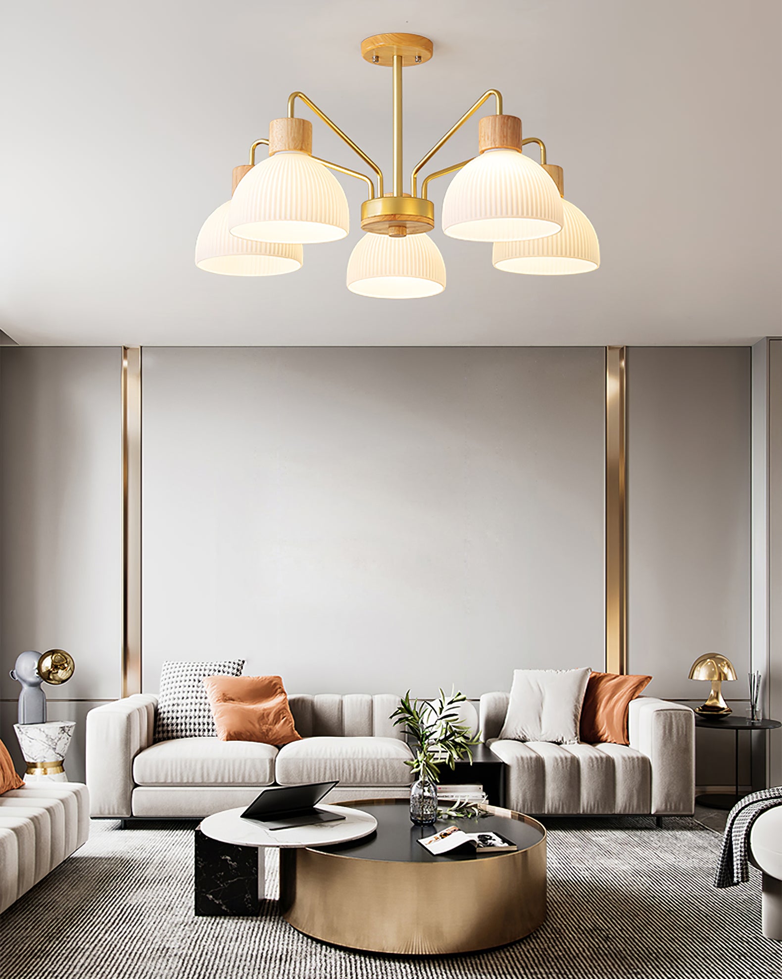 Ribbed Chandelier - Lumpaz