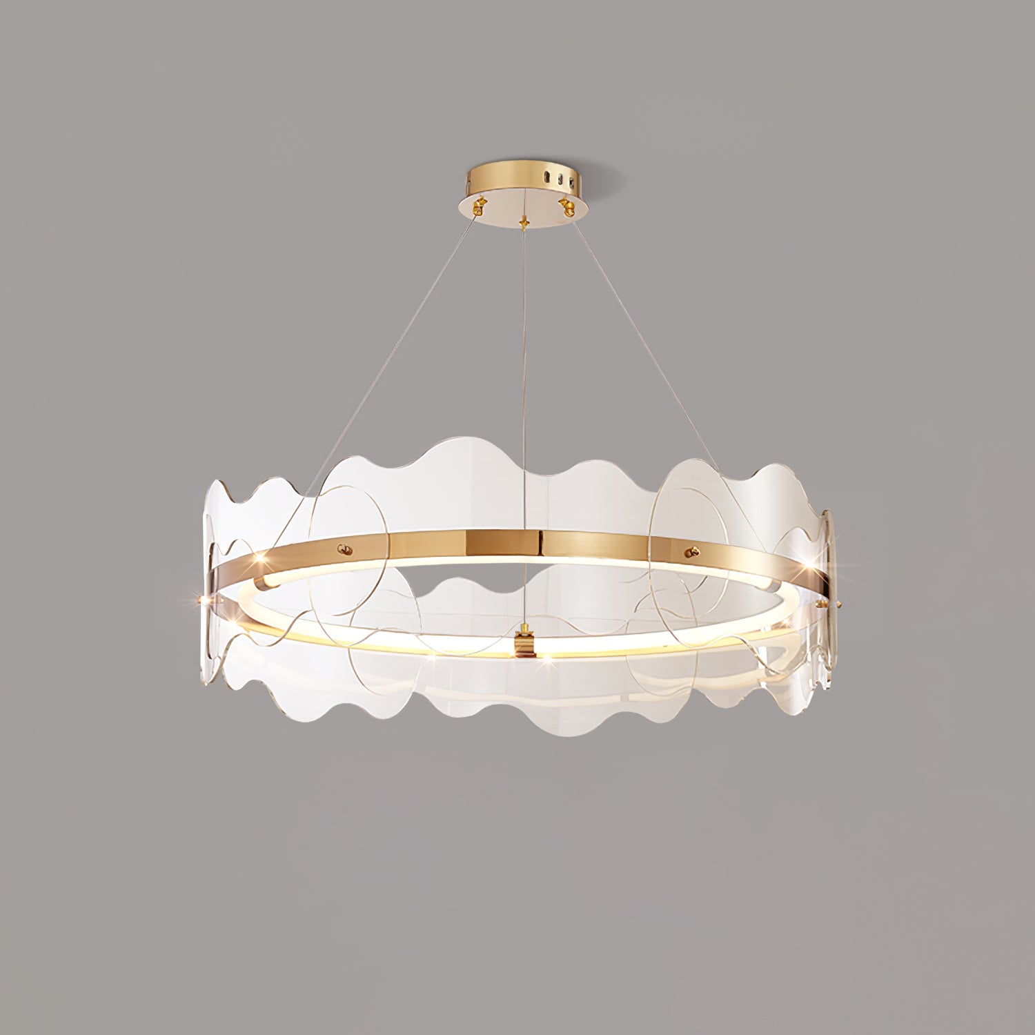 Acrylic Wave Chandelier - Lumpaz