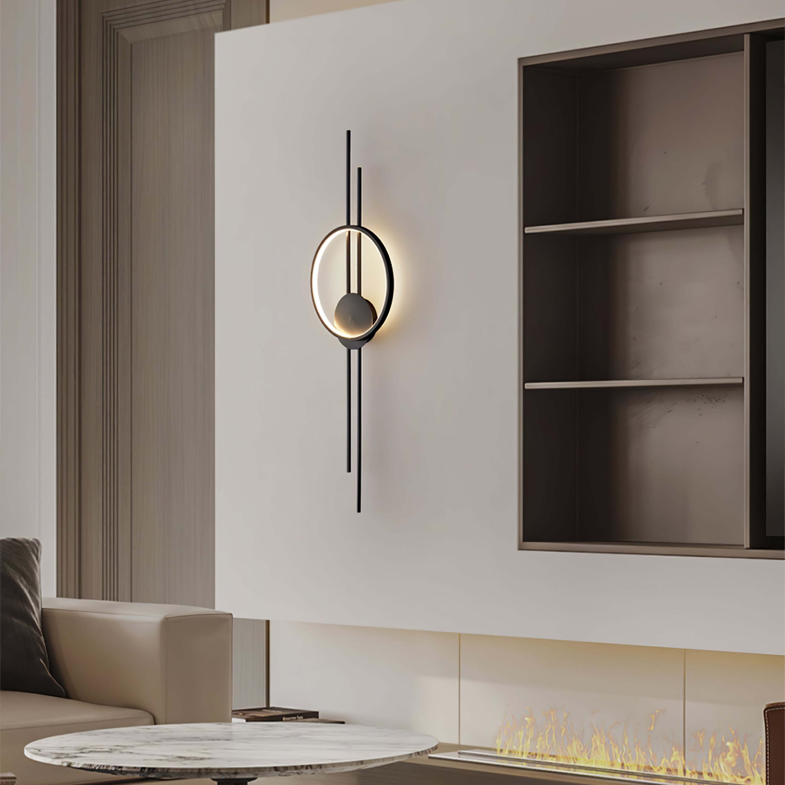 Circle And Line Wall Lamp - Lumpaz
