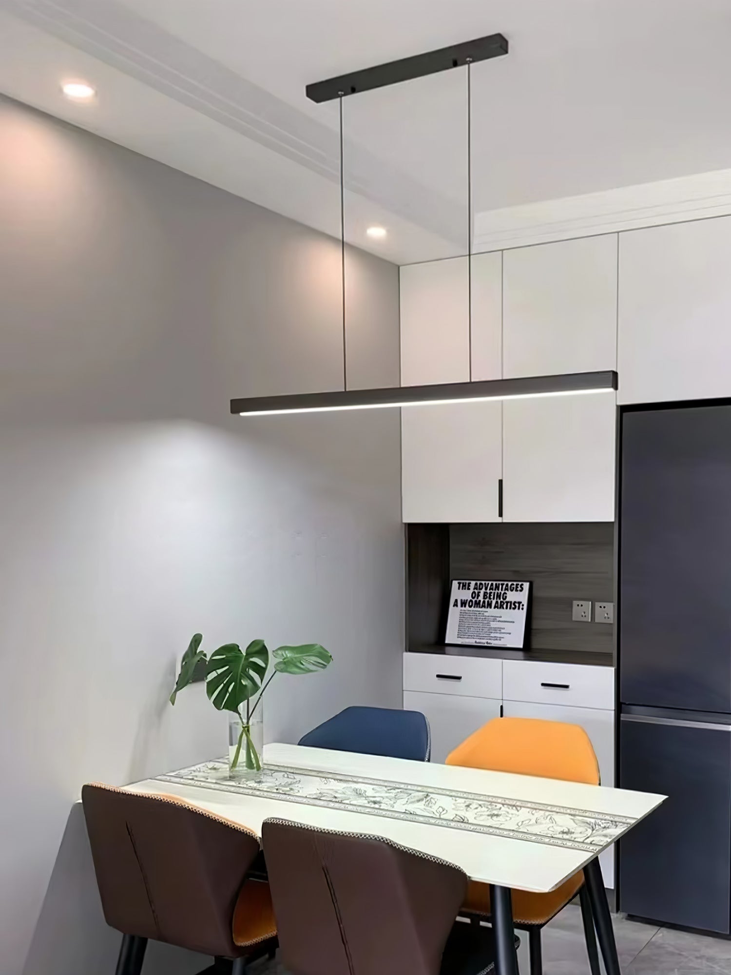 Edge Linear Island Chandelier - Lumpaz