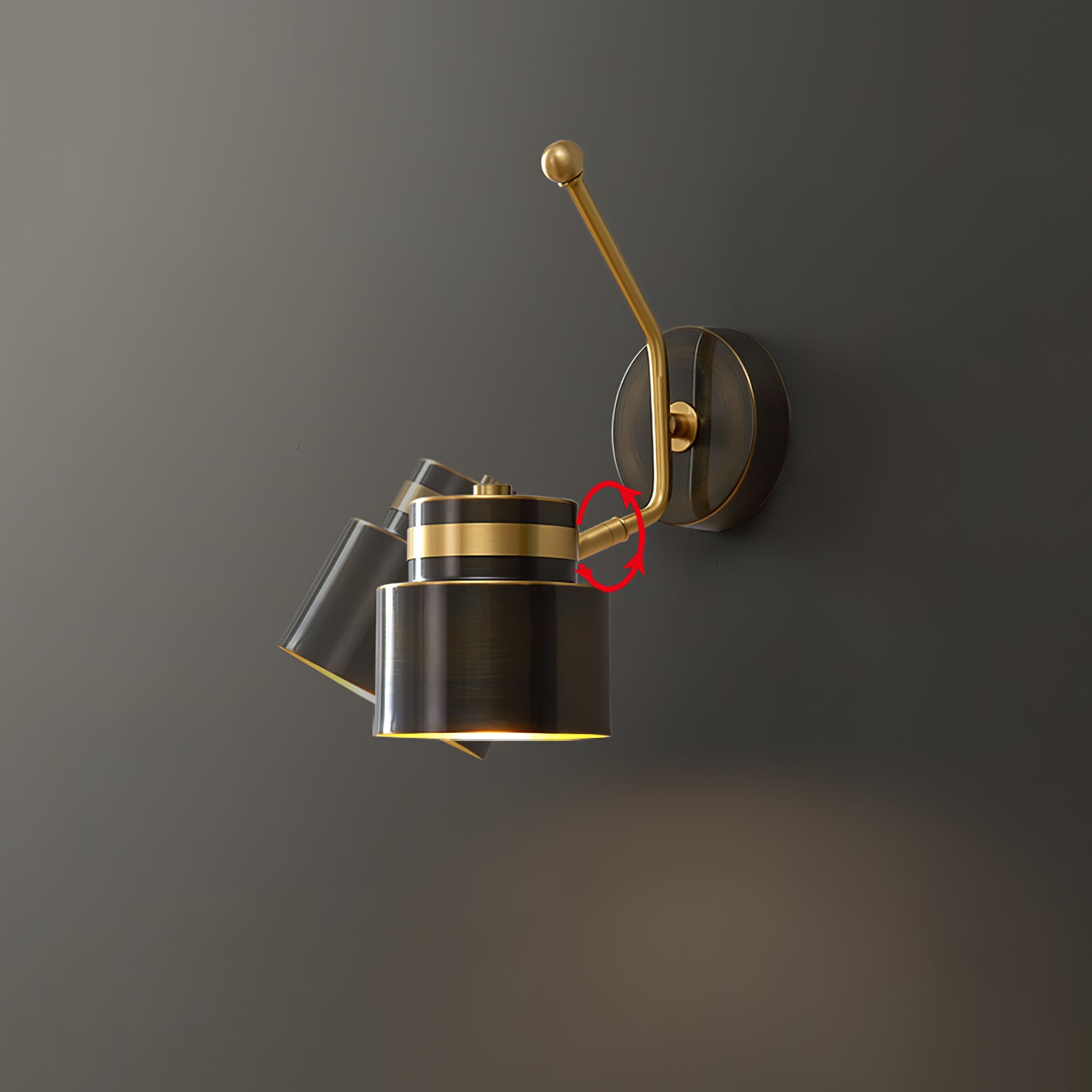 Brass Cylinder Wall Lamp - Lumpaz