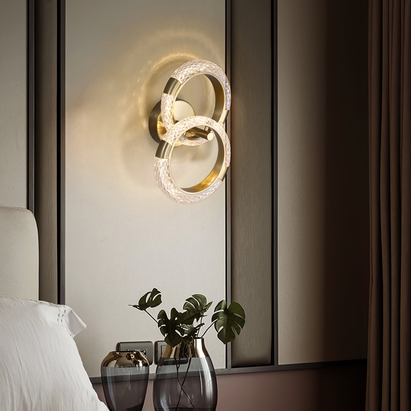 Crystal LED Round Wall Lamp - Lumpaz