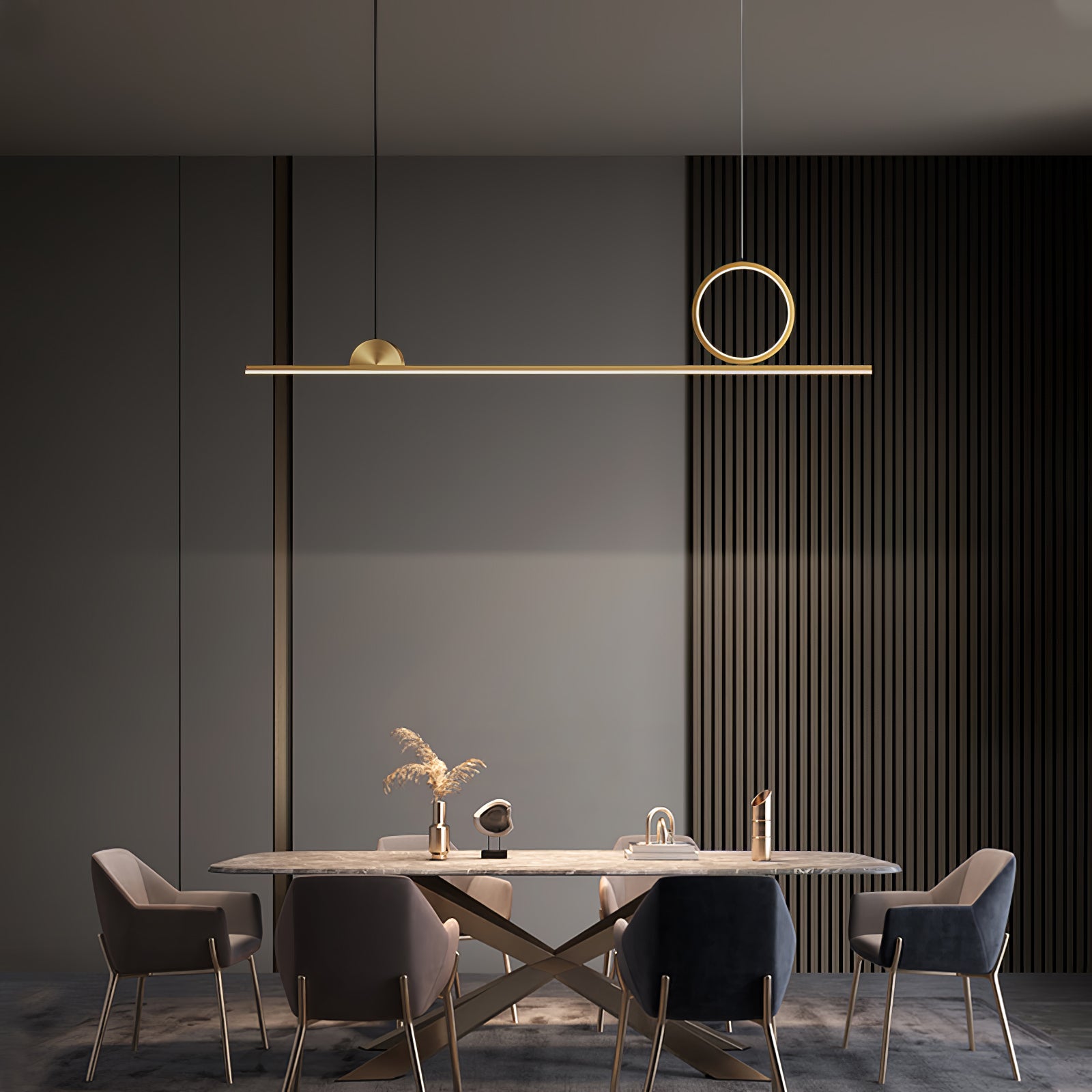 Circle Linear Pendant Lamp - Lumpaz
