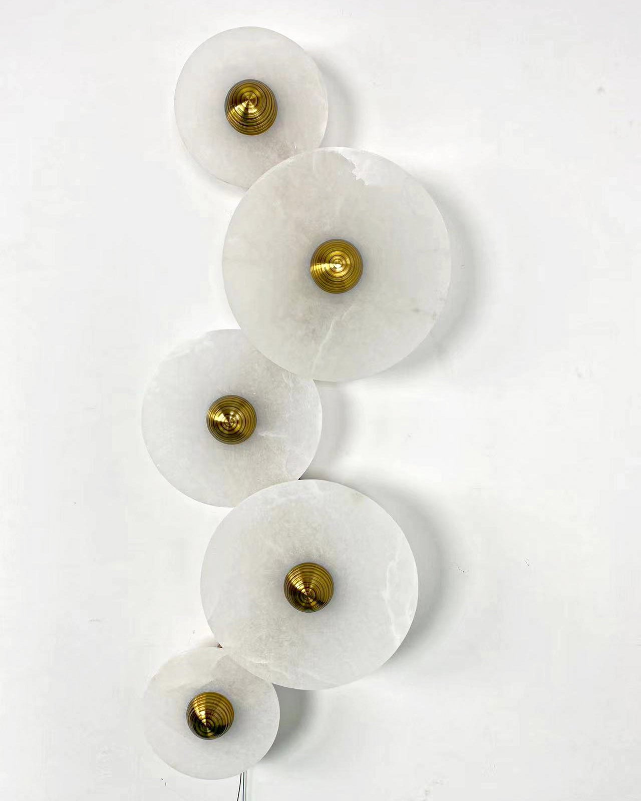 Round Alabaster Combination Wall Lamp - Lumpaz