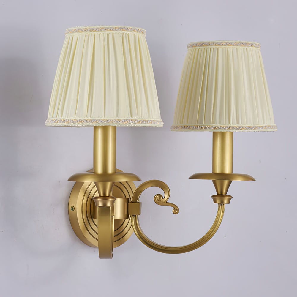 Pleated Brass Wall Lamp - Lumpaz