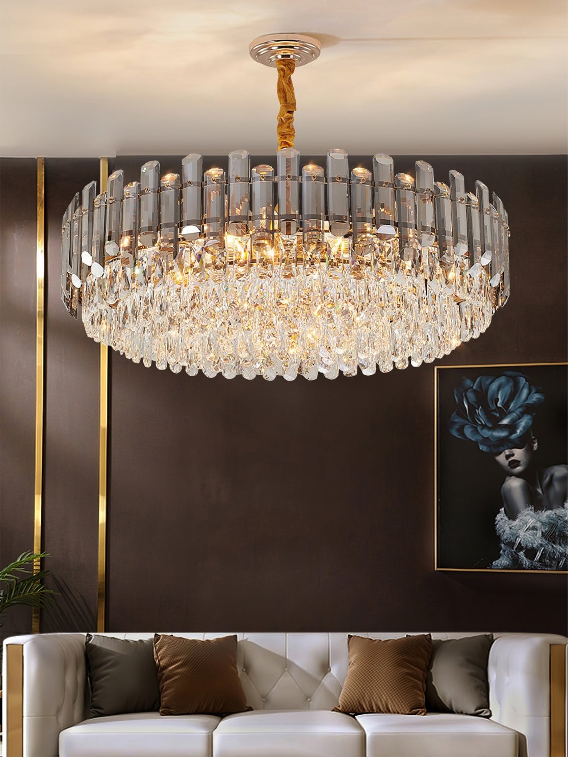 Modern Crystal Tier Chandelier - Lumpaz