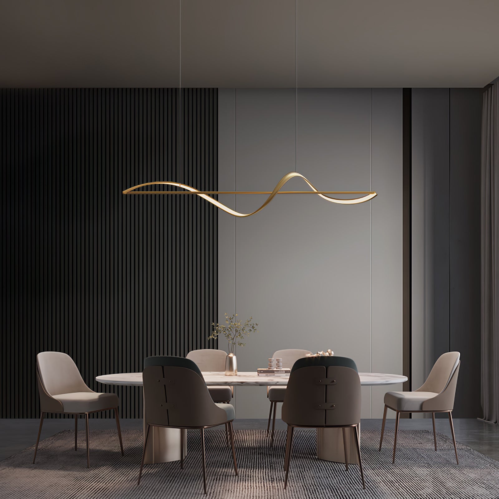 Whisper Linear Island Chandelier - Lumpaz