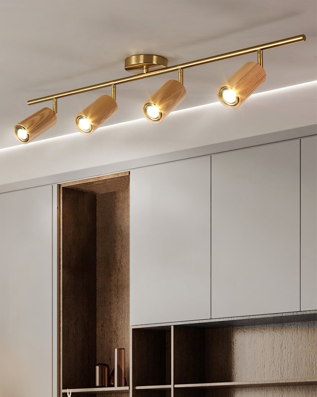 Shaker Wood Long Spotlight - Lumpaz