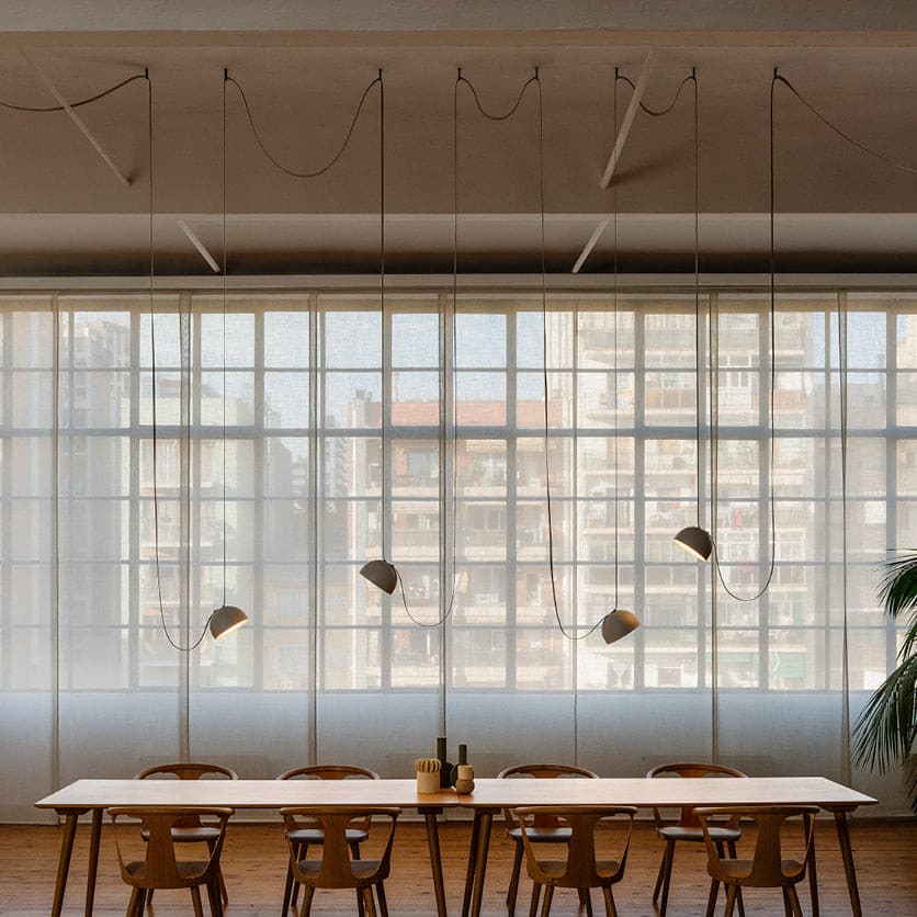 Light Rail Semispheres Leather Pendant Lamp - Lumpaz