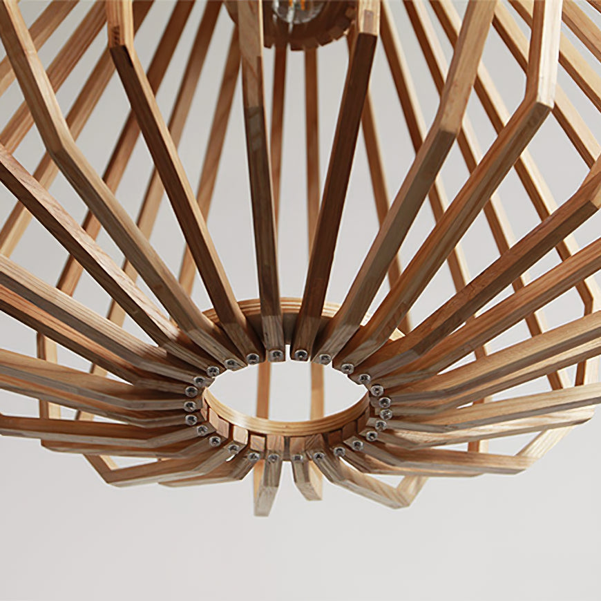 Wood Cage Pendant Lamp - Lumpaz