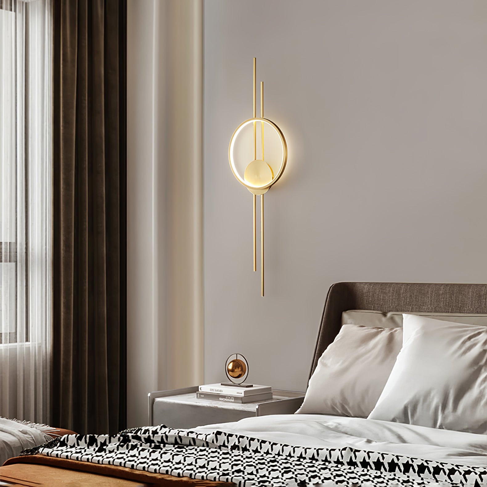 Circle And Line Wall Lamp - Lumpaz